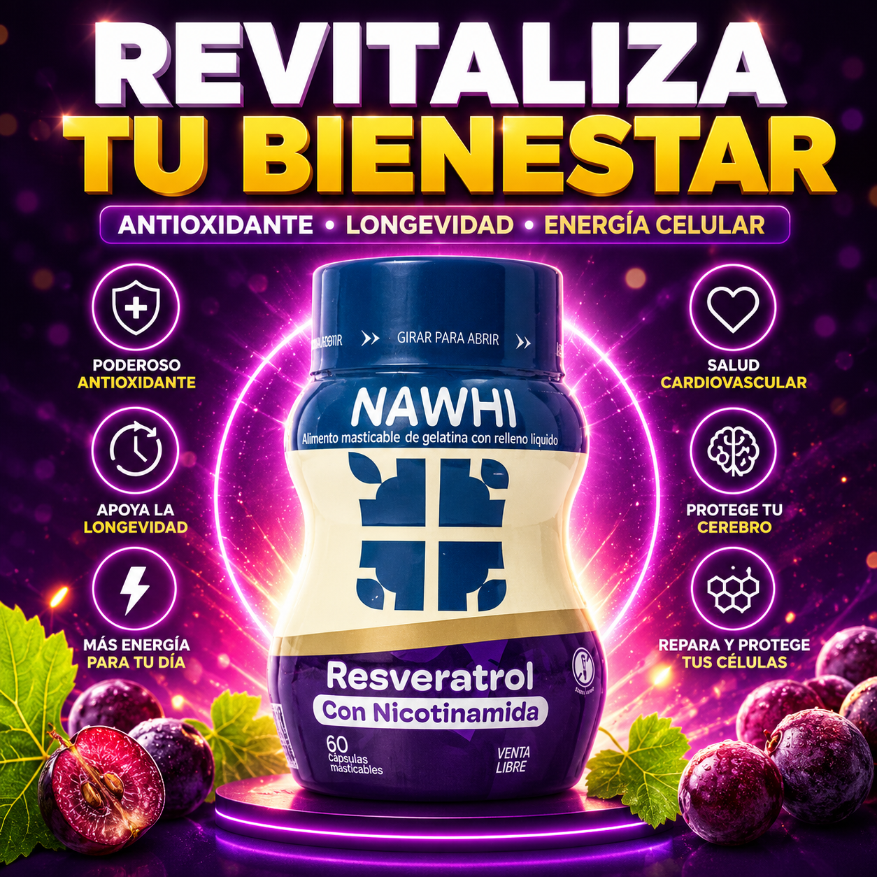 RESVERATROL + NICOTINAMIDA NAWHI